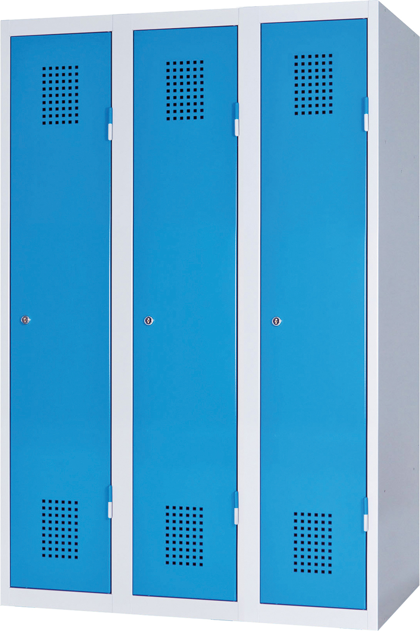 Třídveřová skříň na soklu 150 x 90 x 50 cm