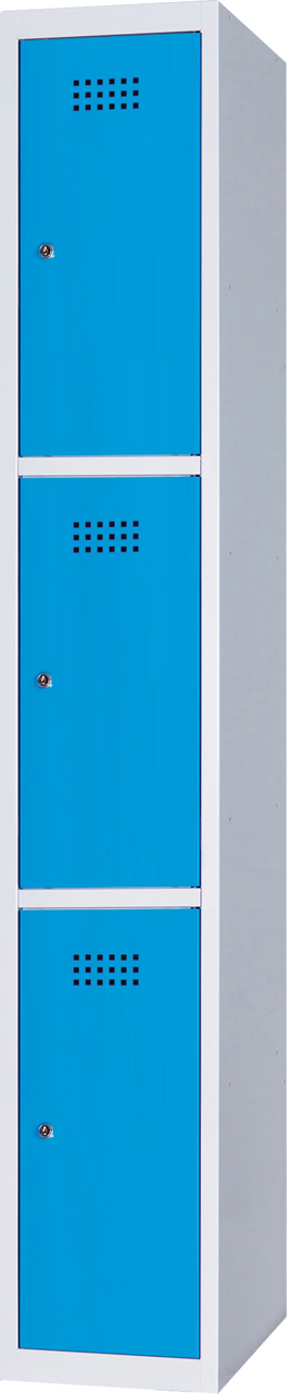 Boxová skříň na soklu, 3 boxy, 185 x 30 x 50