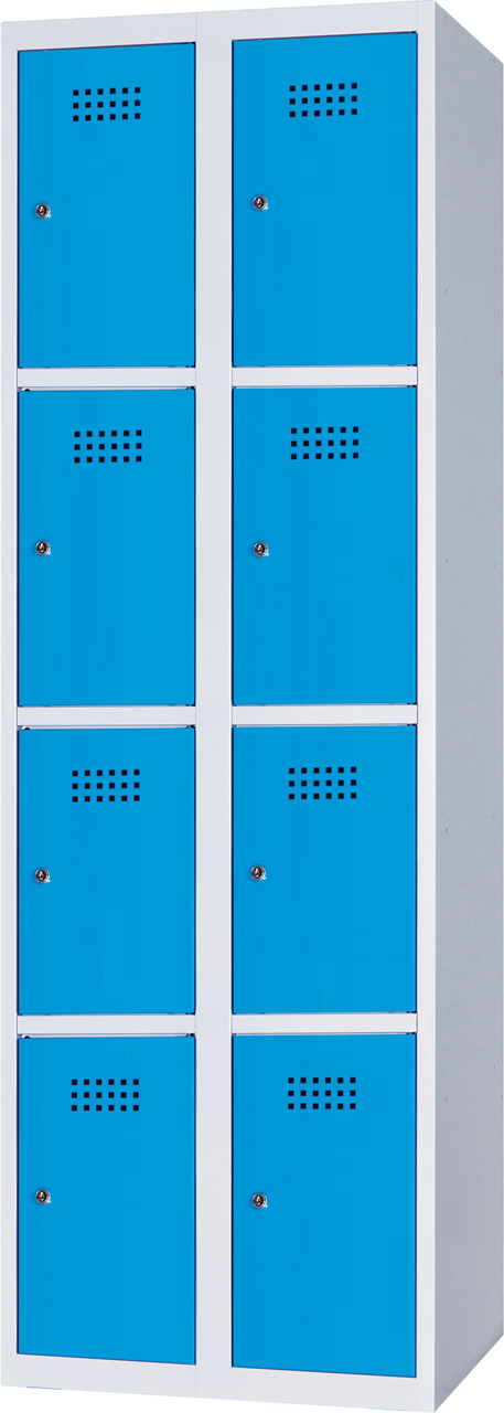 Boxová skříň na soklu, 8 boxů, 185 x 60 x 50 cm